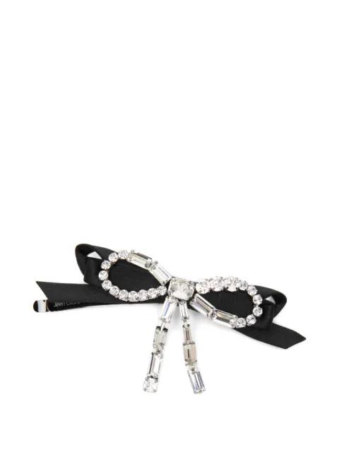 crystal-bow hair clip by JIMMY CHOO