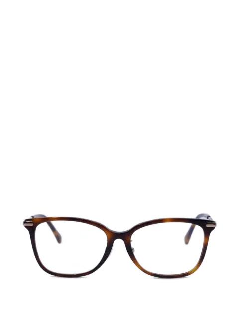 crystal-embellished rectangle-frame glasses by JIMMY CHOO