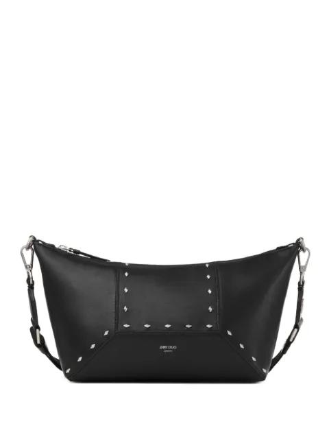 diamond-studded zip shoulder bag by JIMMY CHOO