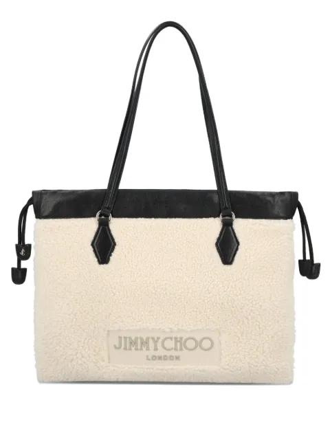 drawstring-fastening shearling tote bag by JIMMY CHOO