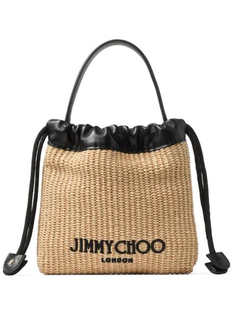 drawstring pouch top handle by JIMMY CHOO