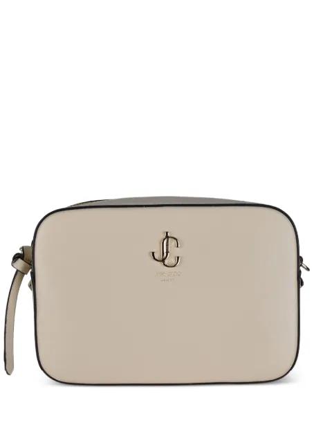 jc logo grained leather shoulder bag by JIMMY CHOO