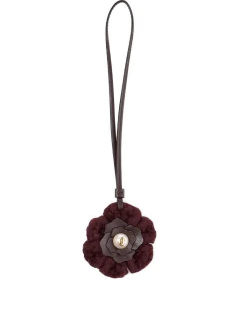 knitted flower charm by JIMMY CHOO