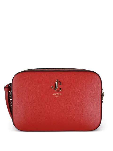 logo chain leather shoulder bag by JIMMY CHOO