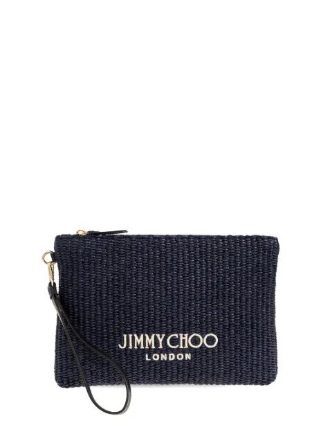 logo-detail clutch bag by JIMMY CHOO