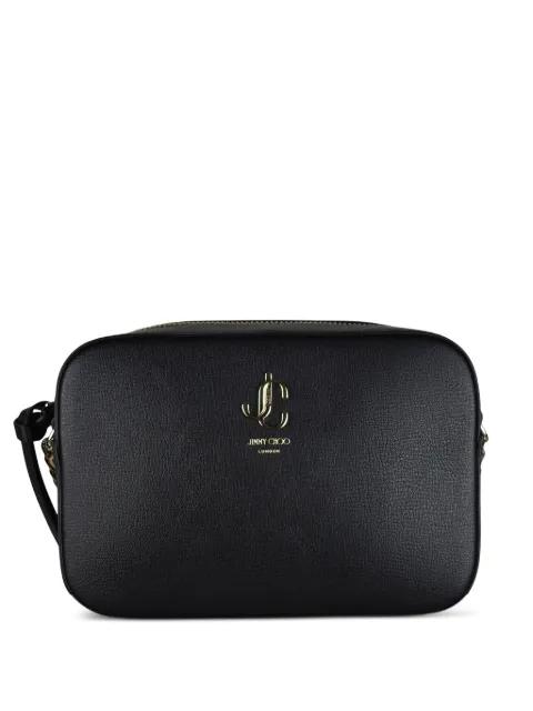 logo grained leather shoulder bag by JIMMY CHOO
