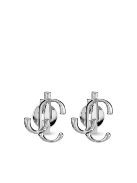 logo-lettering stud earrings by JIMMY CHOO