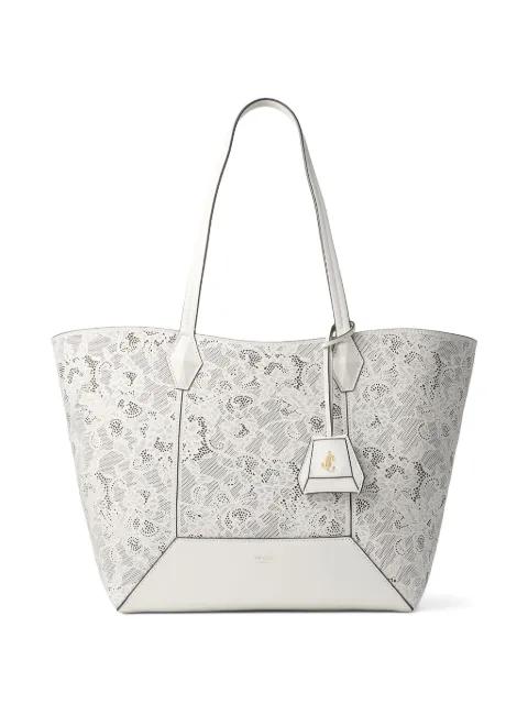 medium Diamond perforated-embellished tote bag by JIMMY CHOO
