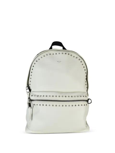 metallic-star leather backpack by JIMMY CHOO