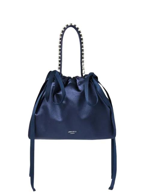 mini crystal-embellished drawstring tote bag by JIMMY CHOO