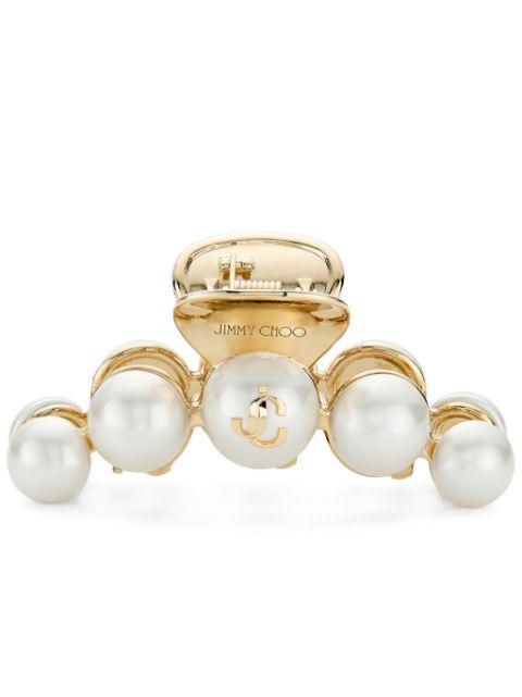 pearl-embellished claw clip by JIMMY CHOO