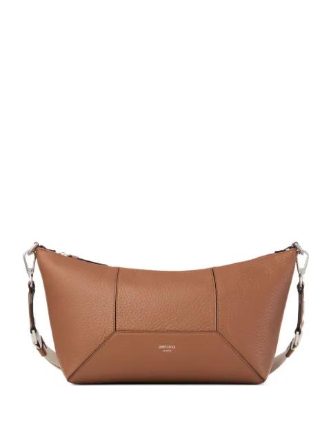 zip-detail calfskin messenger bag by JIMMY CHOO
