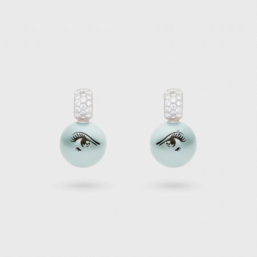 Jiwinaia - Soto On Sight Earrings - (Blue/Black) by JIWINAIA