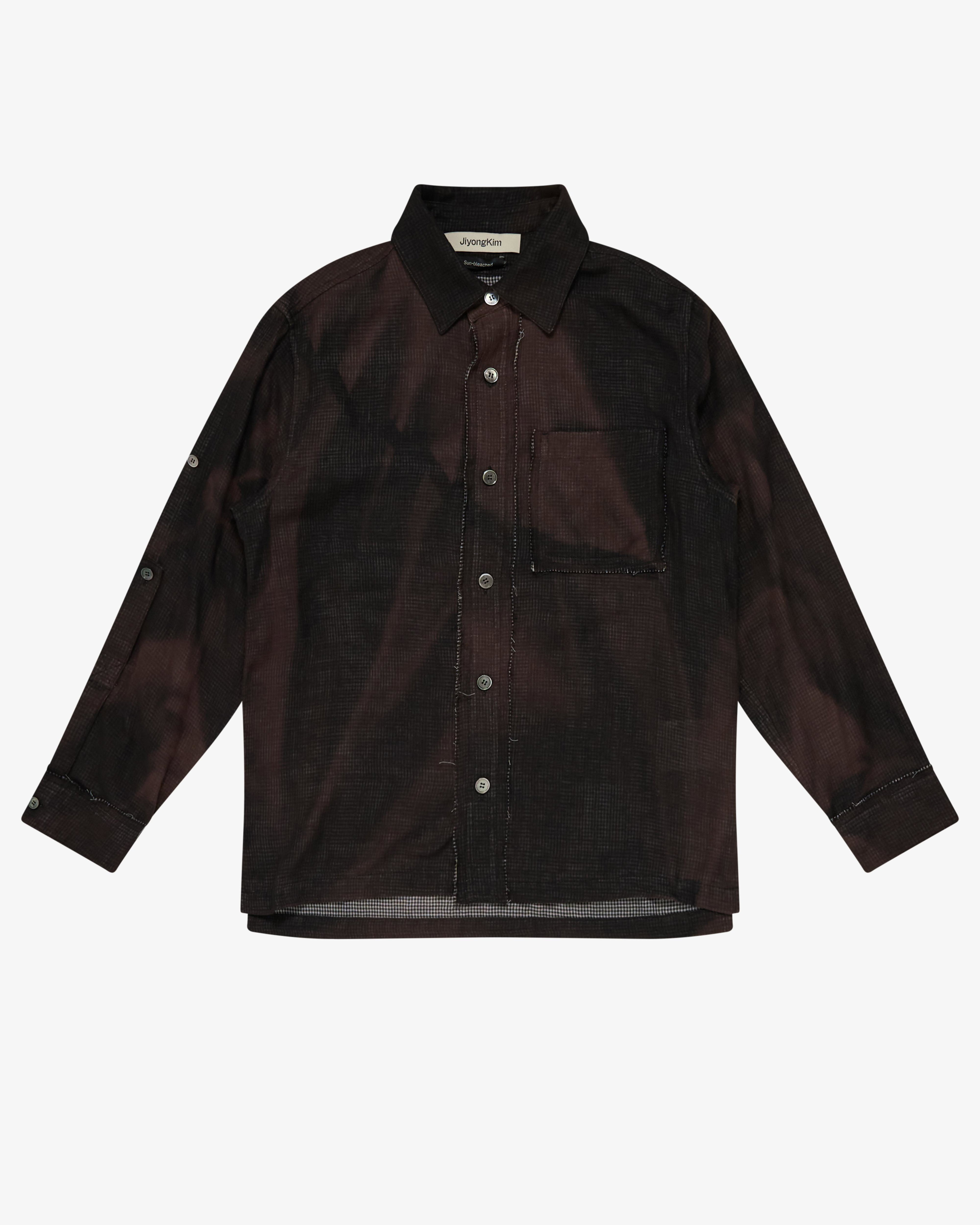 Jiyongkim - Men's Sun-Bleached Strap Detailed Shirt - (Black) by JIYONG KIM