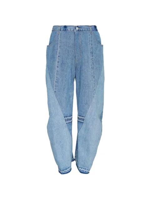 panelled-design jeans by JIYONG KIM