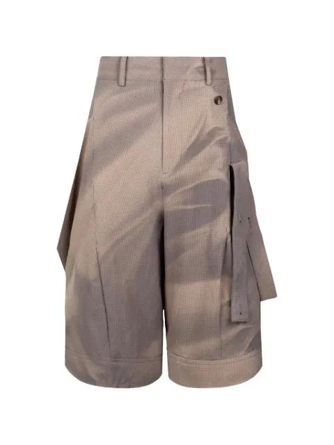 sun-bleached layered strap half  shorts by JIYONG KIM