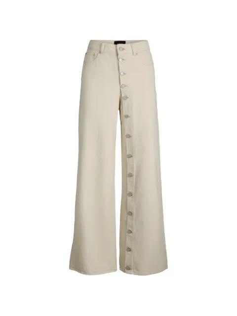 button-up wide-leg jeans by JJXX