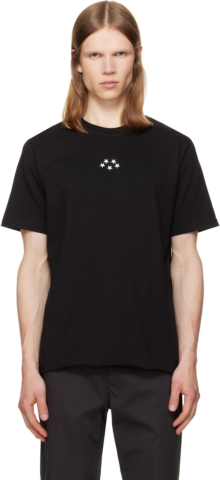 Black Five Stars T-shirt by JKEEFER