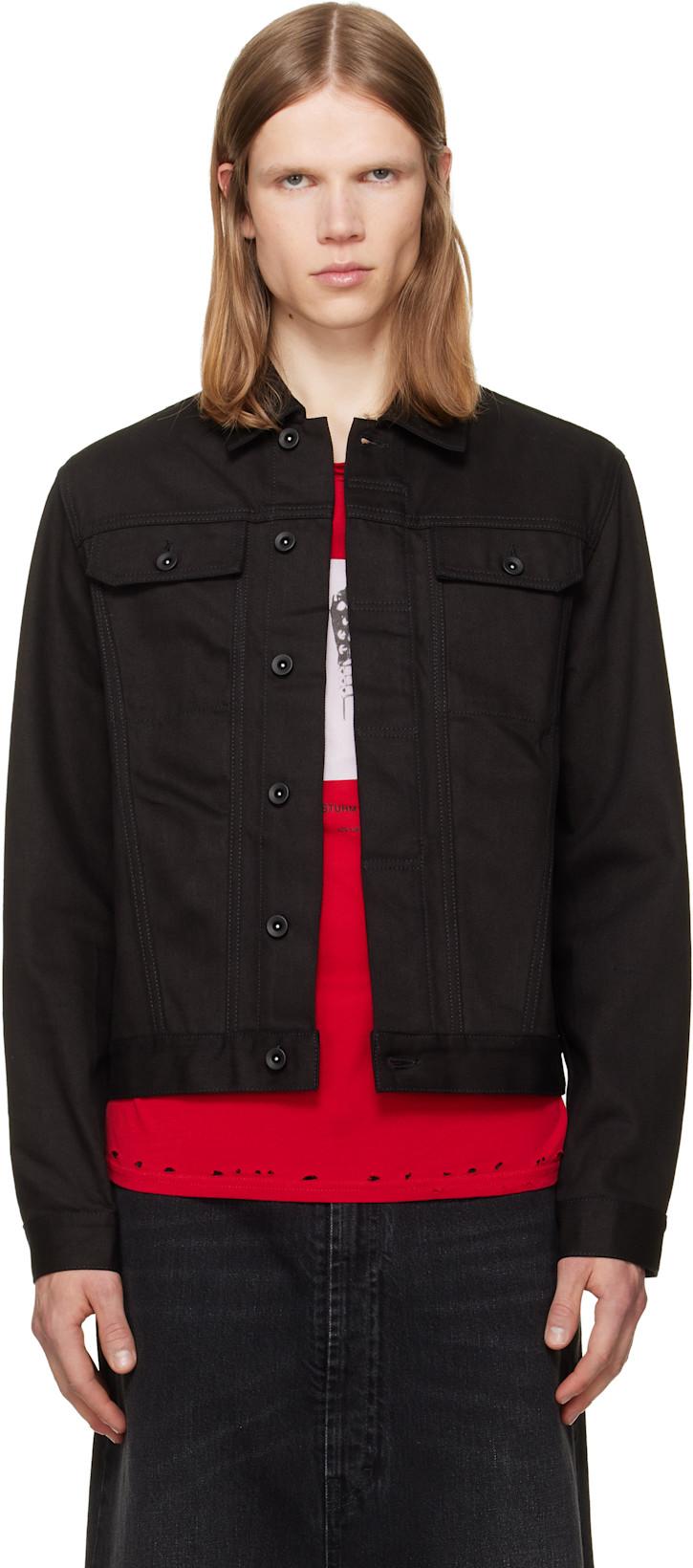 Black Jacob Type Three Denim Jacket by JKEEFER