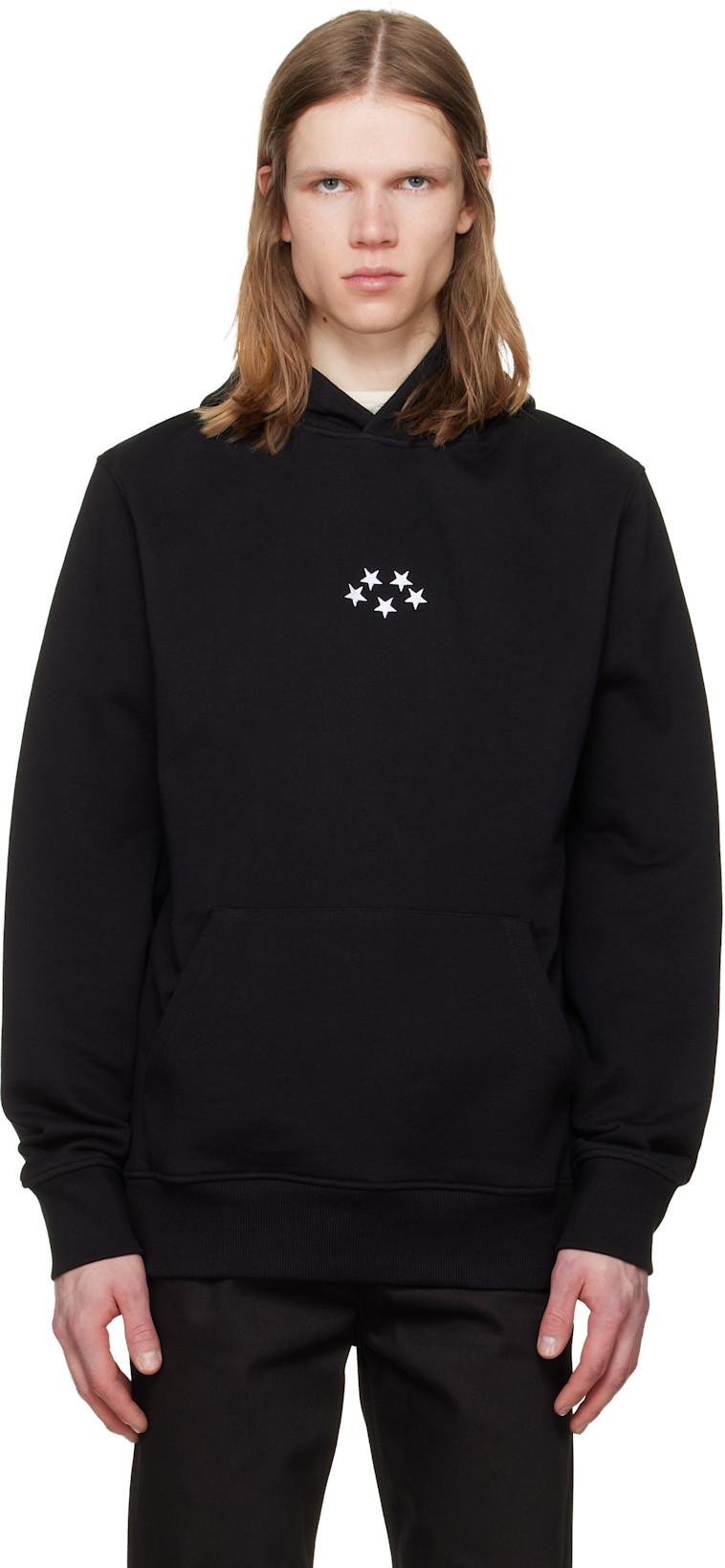 Black Stars Embroidery Hoodie by JKEEFER