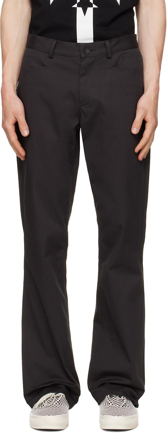 Gray Corey Bootcut Trousers by JKEEFER