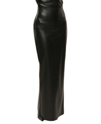 Ace PU Leather Skirt by JLUXLABEL
