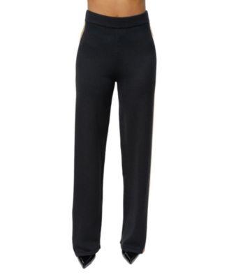 Black Chasing Fall Contrast Pant by JLUXLABEL