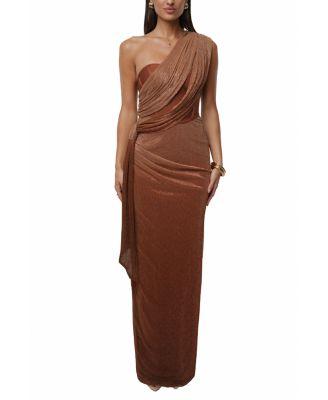 Celestina Draped Maxi Dress by JLUXLABEL