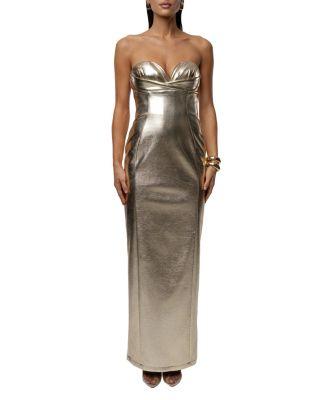 Dorado Metallic Maxi Dress by JLUXLABEL