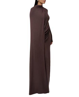 Draped Elegance Cape Dress by JLUXLABEL