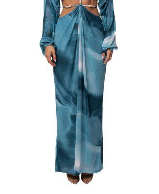 Hera Draped Maxi Skirt by JLUXLABEL