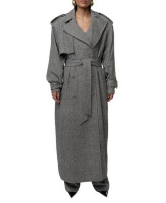 Herringbone Oversized Trench Coat by JLUXLABEL