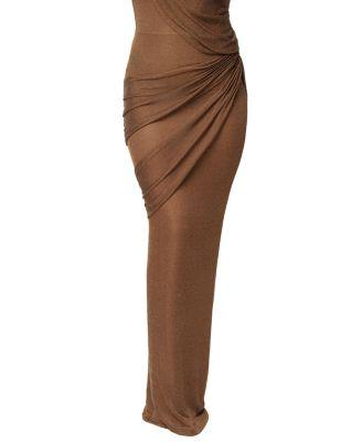 Opulent Metallic Maxi Skirt by JLUXLABEL