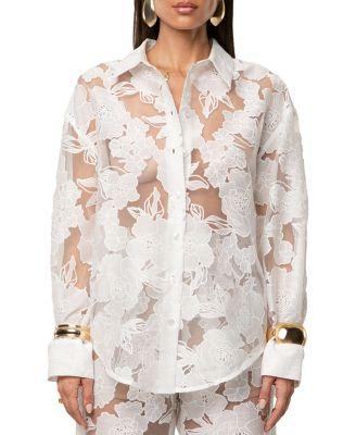 Organza Floral Blouse by JLUXLABEL