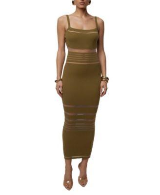 Striped Rib Knit Dress by JLUXLABEL