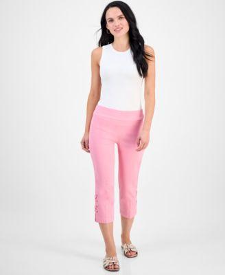 Petite Side-Lace-Up Capri Pants by JM COLLECTION