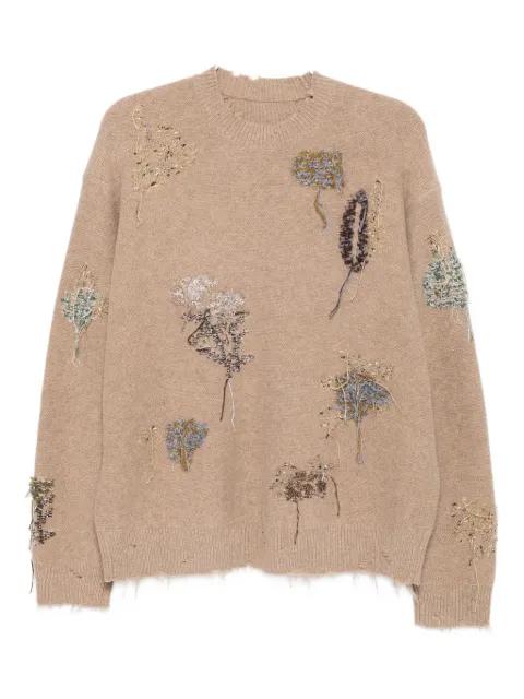 Botanical long-sleeved sweater by JNBY