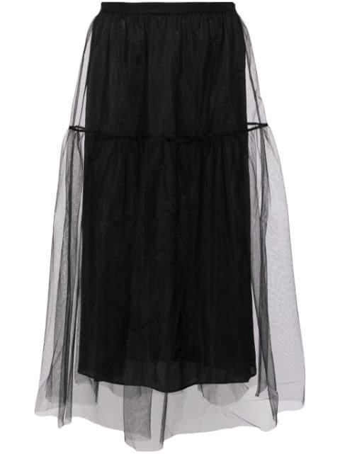 a-type gauze skirt by JNBY