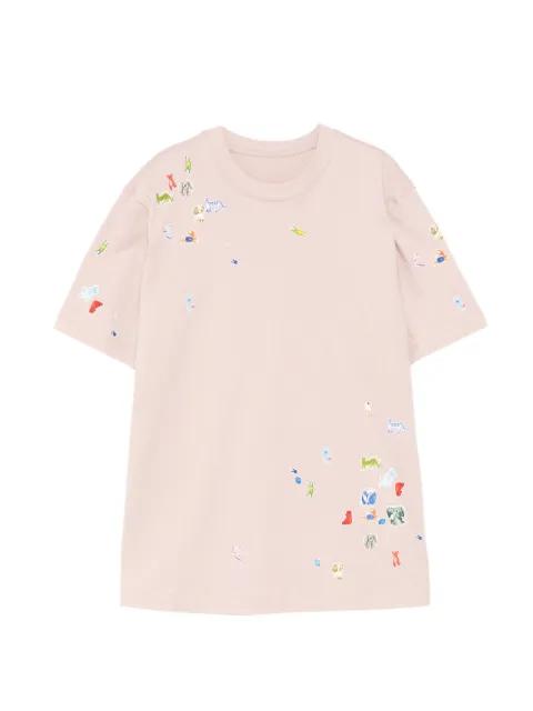 animal-print T-shirt by JNBY