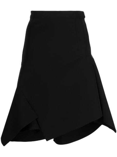asymmetric-design skirt by JNBY