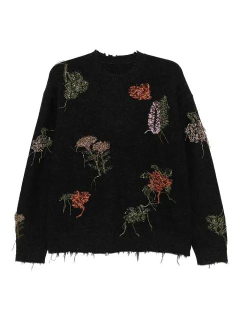 botanical long-sleeved sweater by JNBY