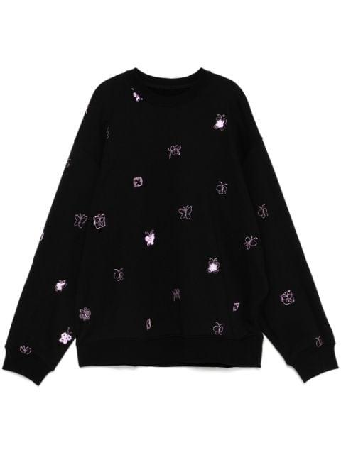 butterfly pattern sweatshirt by JNBY