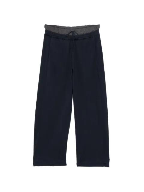 contrast-panel elongating trousers by JNBY