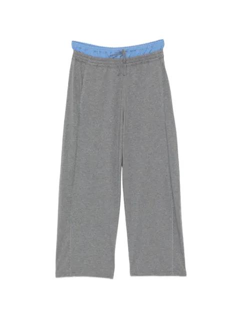 contrast-waistband trousers by JNBY