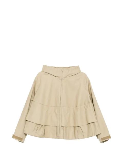 cotton hoodied jacket by JNBY