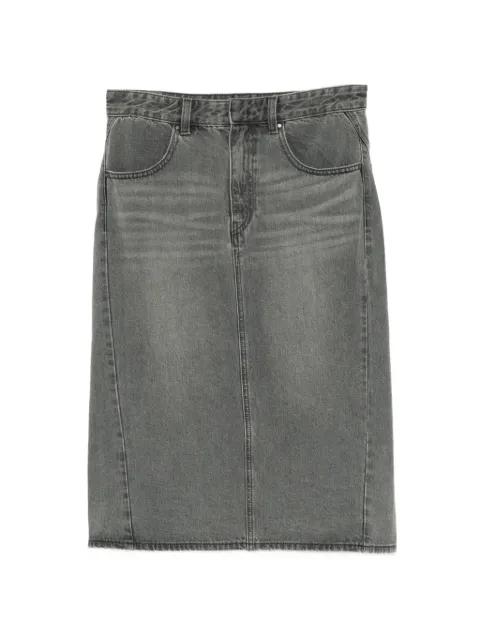 denim midi skirt by JNBY