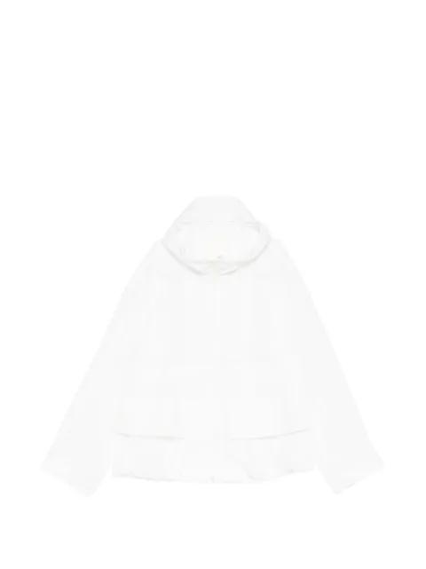 drawstring-hem hoodied jacket by JNBY