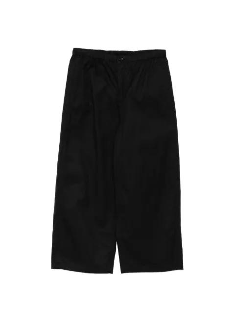 elastic waist wide-leg trousers by JNBY