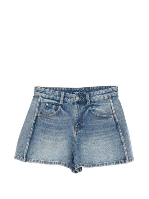 faded-wash five-pocket shorts by JNBY
