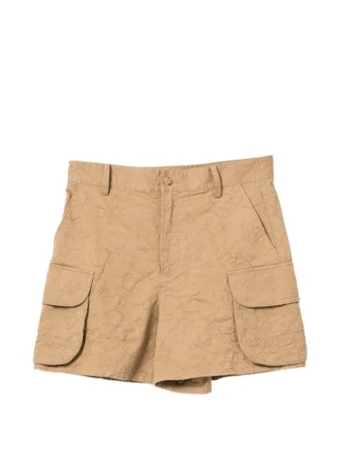 floral-embroidered shorts by JNBY